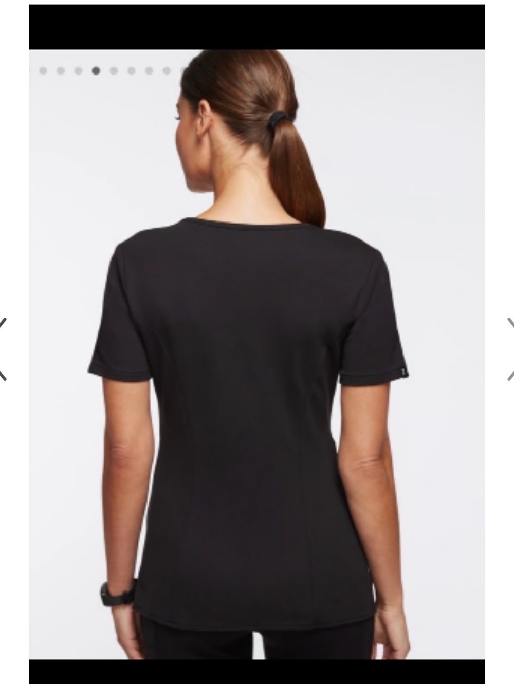 Jaanuu Black V‑Neck Short Sleeve Tunic Top - Picture 2 of 7